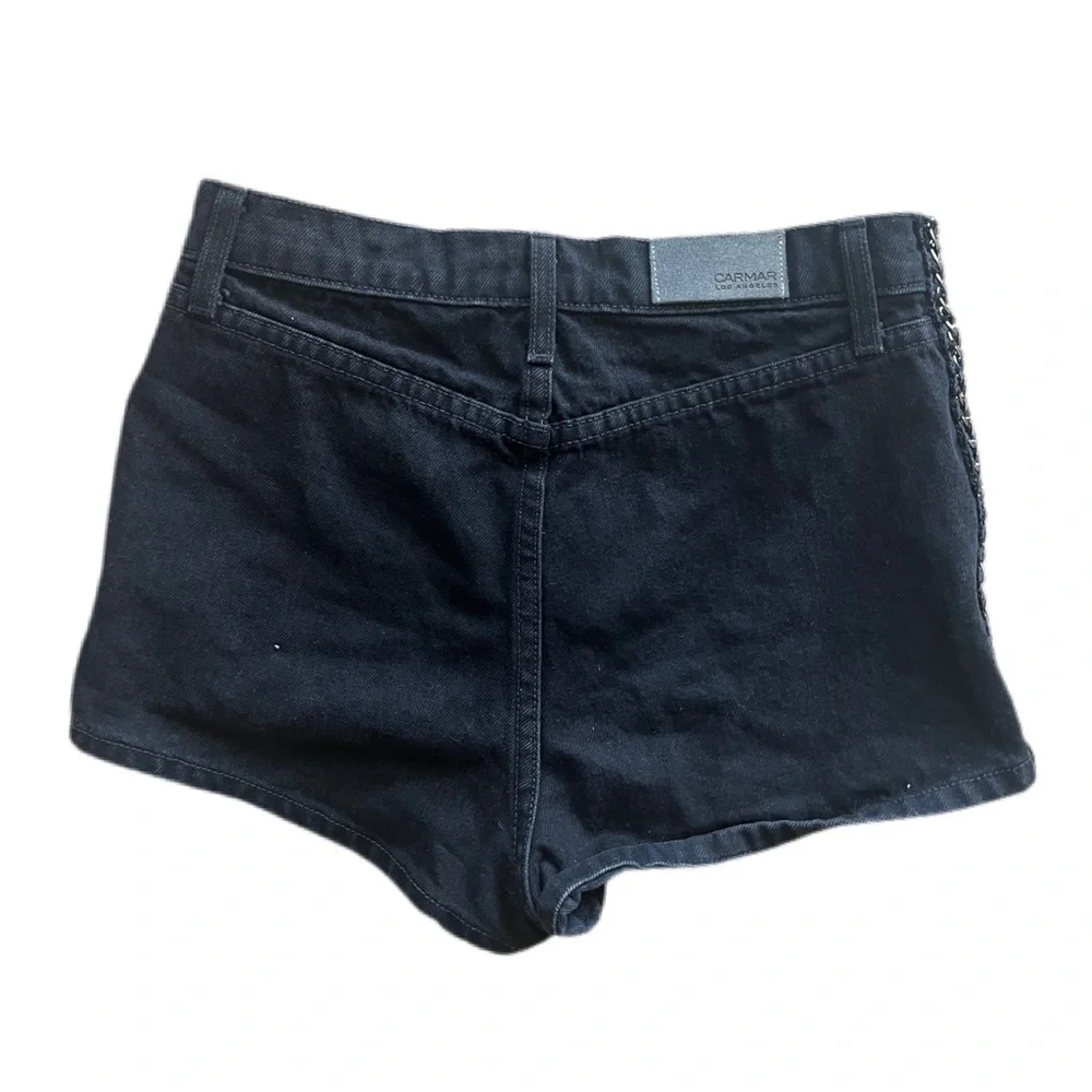 Carmar Titania High Rise Shorts Black with Chains - size 25 - Picture 2 of 6